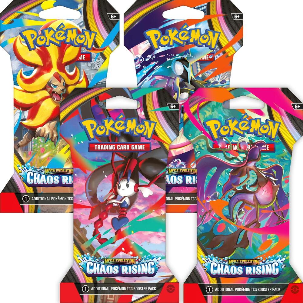 Chaos Rising Sleeved Booster Pack Art Bundle Set of 4