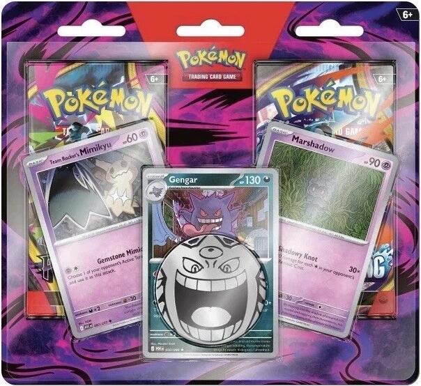 Enhanced 2 Pack Blister Pack Gengar Marshadow Team Rockets Mimikyu