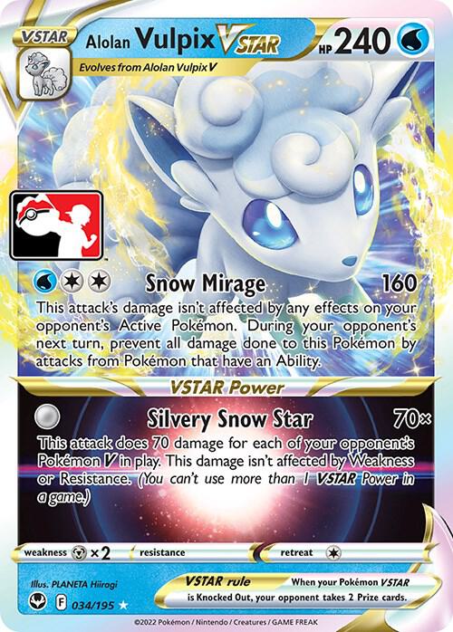 Alolan Vulpix VSTAR - 034/195 [Prize Pack Series Cards]