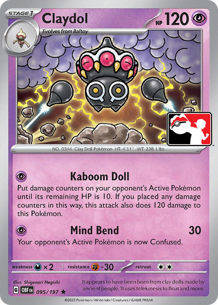 Claydol - 095/197 [Prize Pack Series Cards]