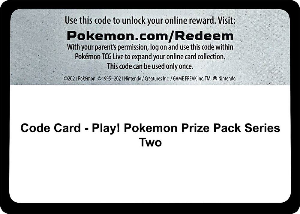 Code Card - Play! Pokemon Prize Pack Series Two [Prize Pack Series Cards]