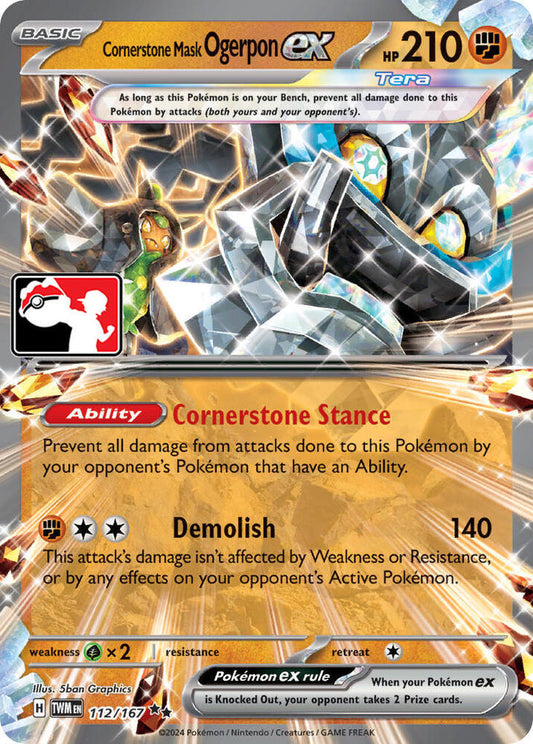 Cornerstone Mask Ogerpon ex - 112/167 [Prize Pack Series Cards]