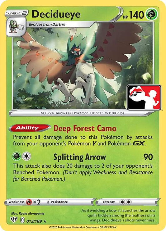 Decidueye - 013/189 [Prize Pack Series Cards]