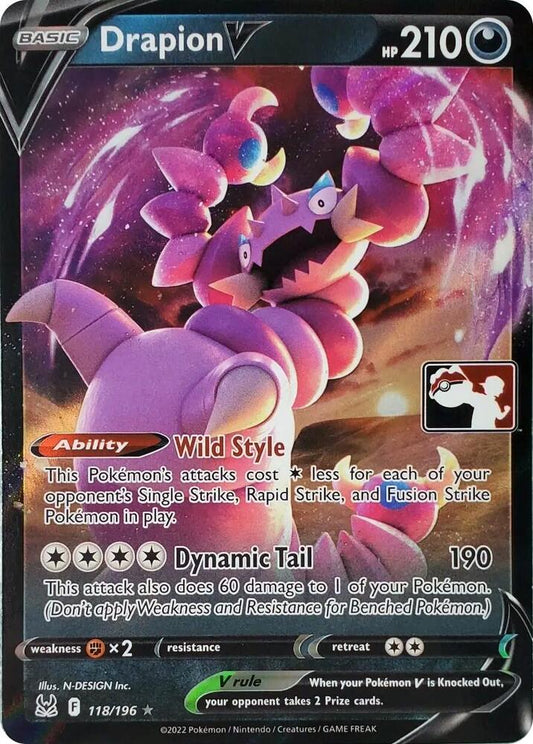 Drapion V - 118/196 [Prize Pack Series Cards]