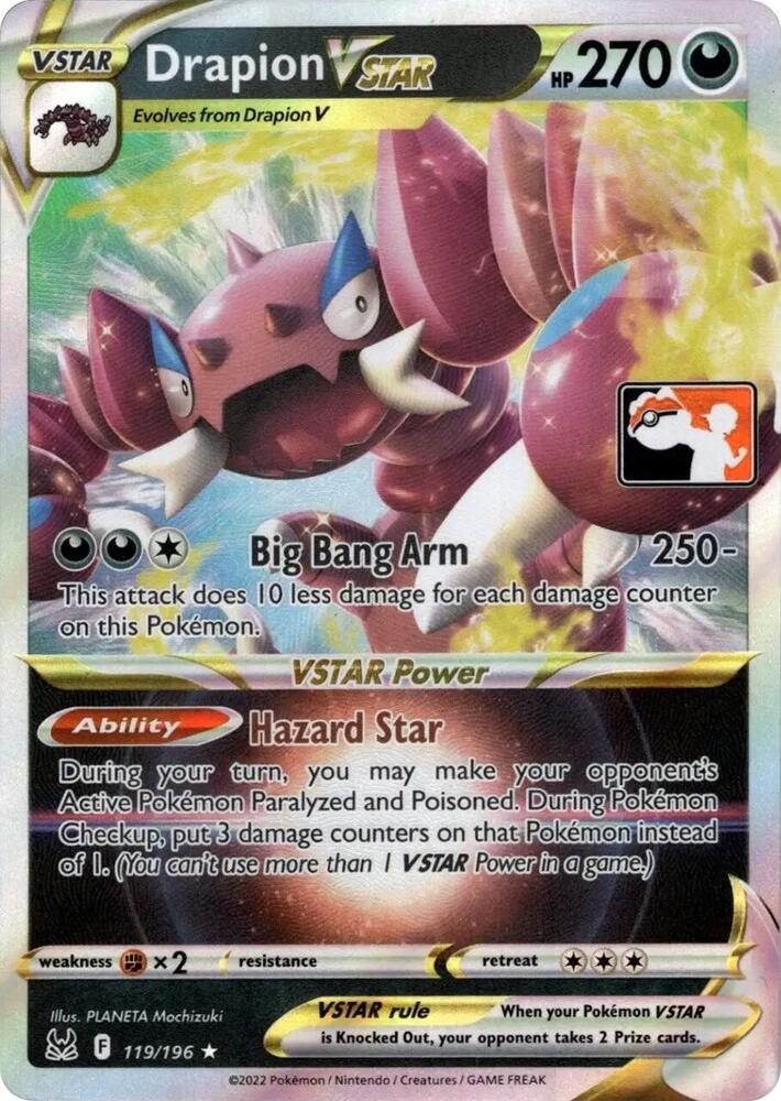Drapion VSTAR - 119/196 [Prize Pack Series Cards]
