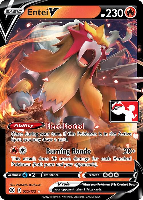 Entei V - 022/172 [Prize Pack Series Cards]