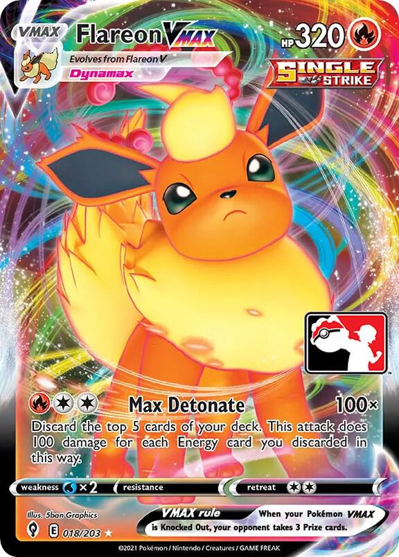 Flareon VMAX - 018/203 [Prize Pack Series Cards]
