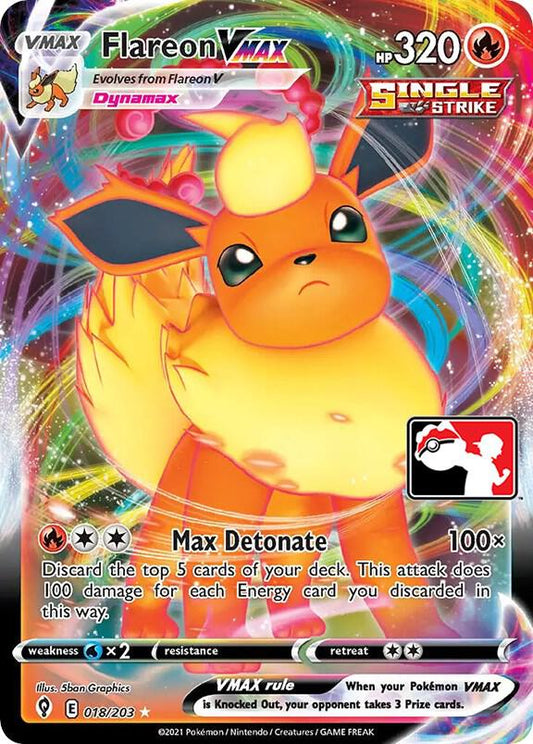 Flareon VMAX - 018/203 [Prize Pack Series Cards]