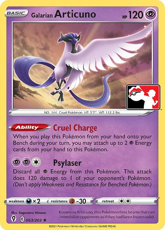Galarian Articuno - 063/203 [Prize Pack Series Cards]