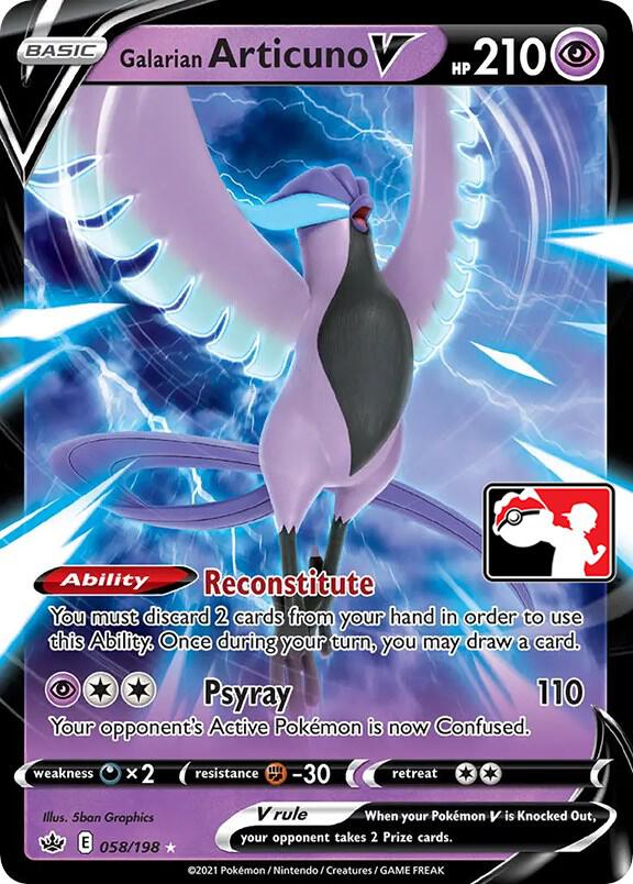 Galarian Articuno V - 058/198 [Prize Pack Series Cards]