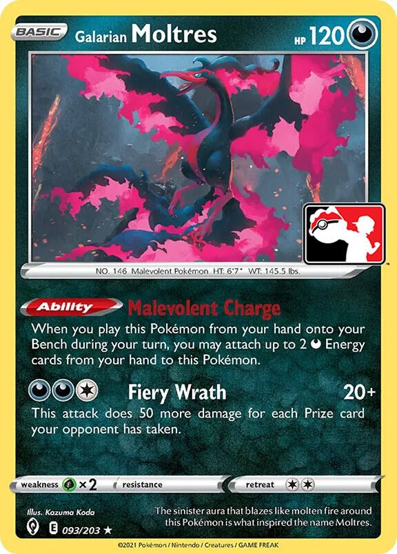 Galarian Moltres - 093/203 [Prize Pack Series Cards]