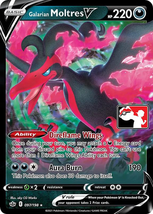 Galarian Moltres V - 097/198 [Prize Pack Series Cards]
