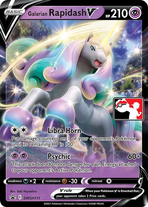 Galarian Rapidash V - SWSH111 [Prize Pack Series Cards]