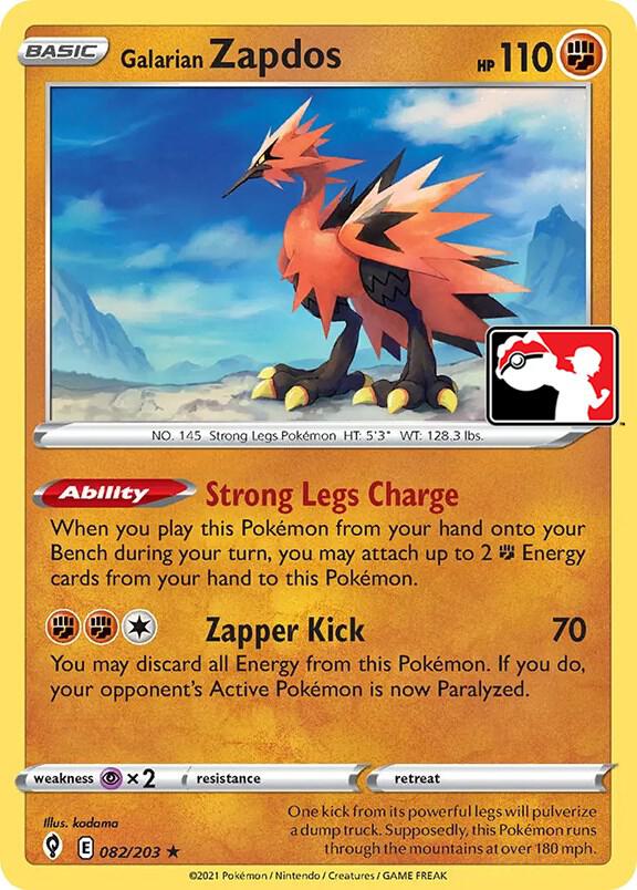 Galarian Zapdos - 082/203 [Prize Pack Series Cards]
