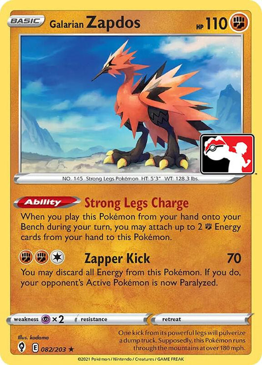 Galarian Zapdos - 082/203 [Prize Pack Series Cards]