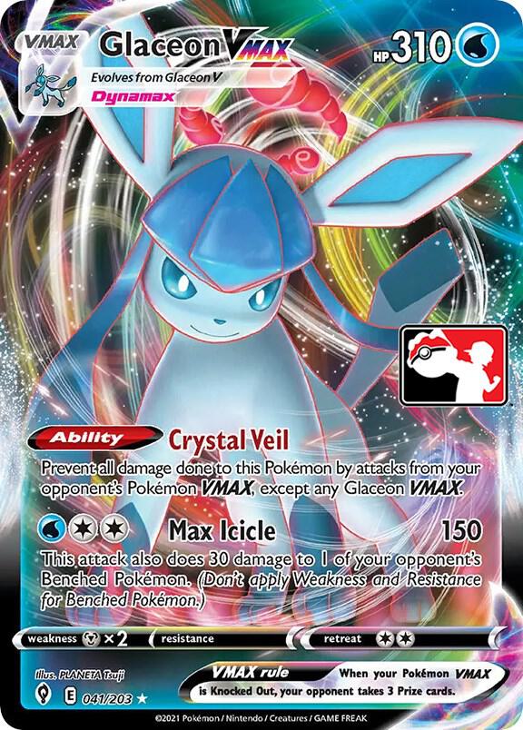 Glaceon VMAX - 041/203 [Prize Pack Series Cards]