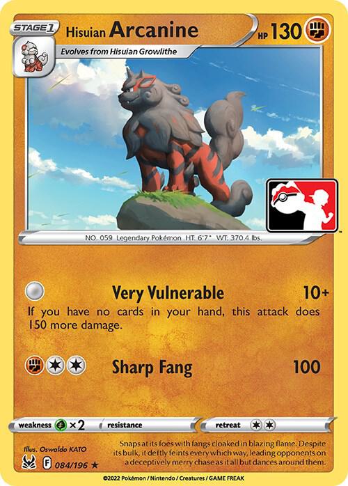 Hisuian Arcanine - 084/196 [Prize Pack Series Cards]