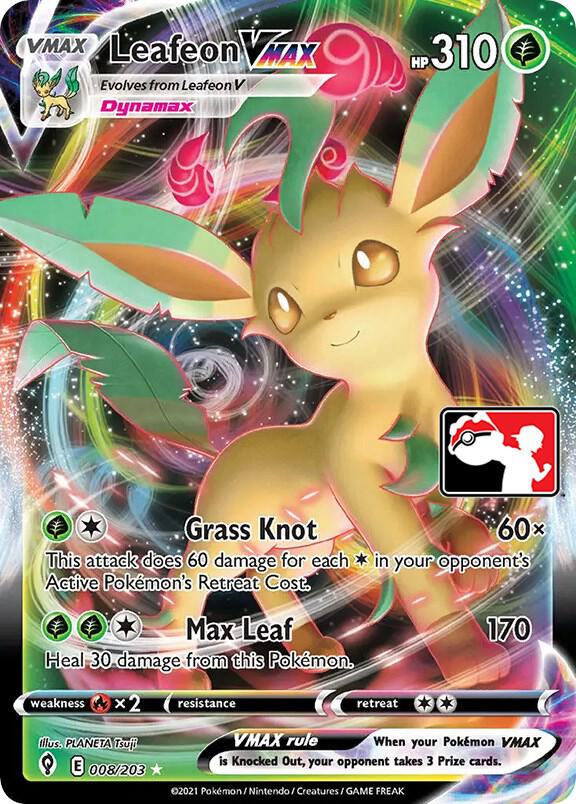 Leafeon VMAX - 008/203 [Prize Pack Series Cards]