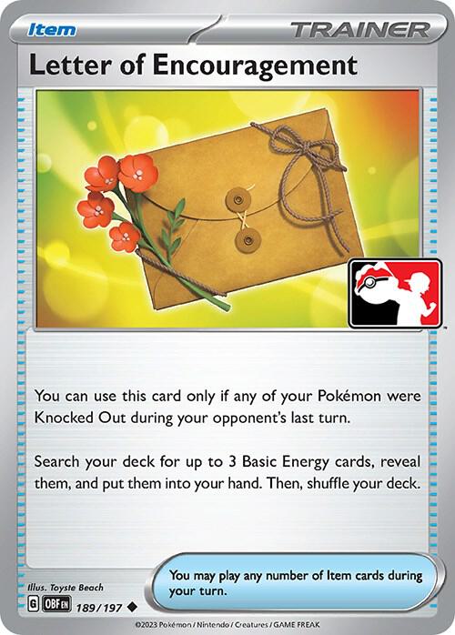 Letter of Encouragement - 189/197 [Prize Pack Series Cards]