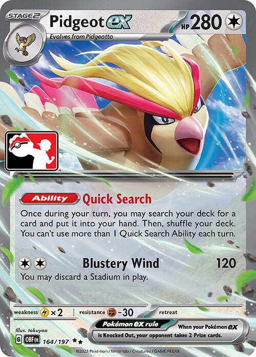 Pidgeot ex - 164/197 [Prize Pack Series Cards]