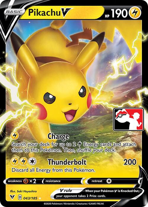 Pikachu V - 043/185 [Prize Pack Series Cards]