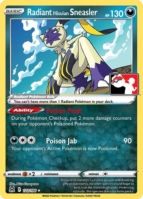 Radiant Hisuian Sneasler - 123/196 [Prize Pack Series Cards]