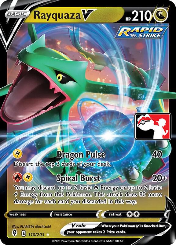 Rayquaza V - 110/203 [Prize Pack Series Cards]