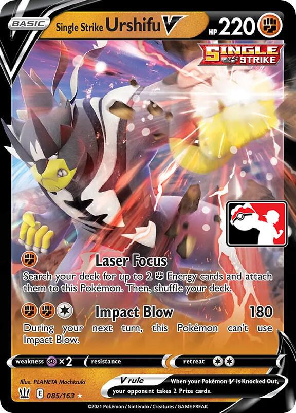 Single Strike Urshifu V - 085/163 [Prize Pack Series Cards]