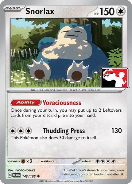 Snorlax - 143/165 (DOES NOT EXIST) [Prize Pack Series Cards]
