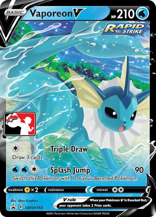 Vaporeon V - SWSH150 [Prize Pack Series Cards]