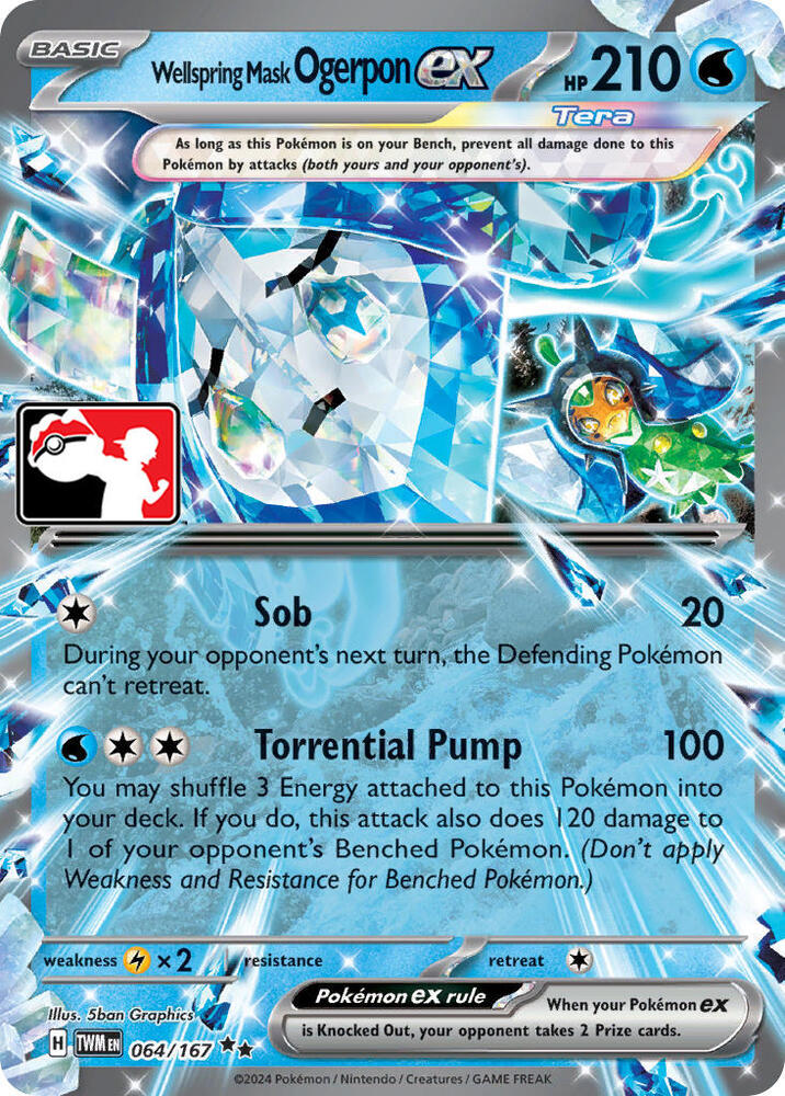 Wellspring Mask Ogerpon ex - 064/167 [Prize Pack Series Cards]