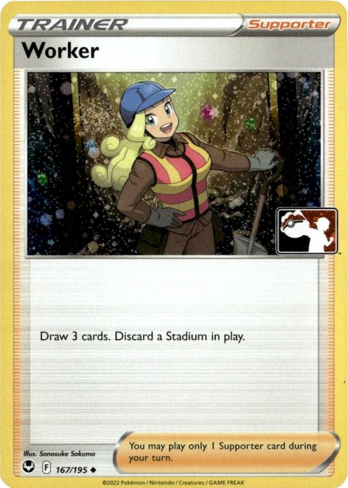 Worker - 167/195 (Cosmos Holo) [Prize Pack Series Cards]