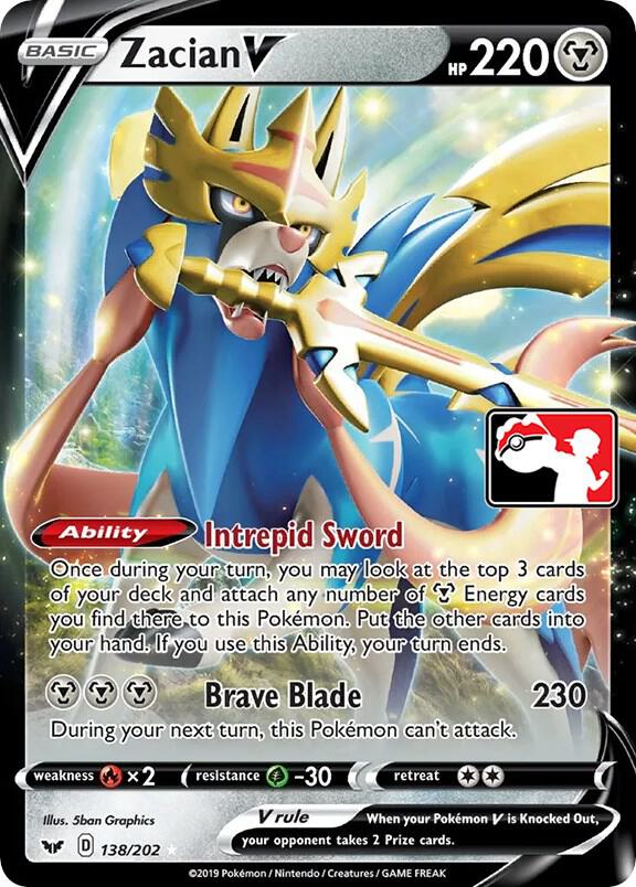 Zacian V - 138/202 [Prize Pack Series Cards]