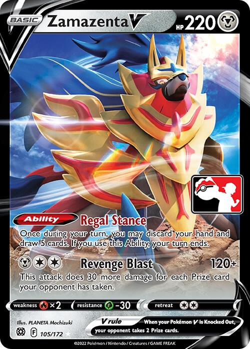 Zamazenta V - 105/172 [Prize Pack Series Cards]