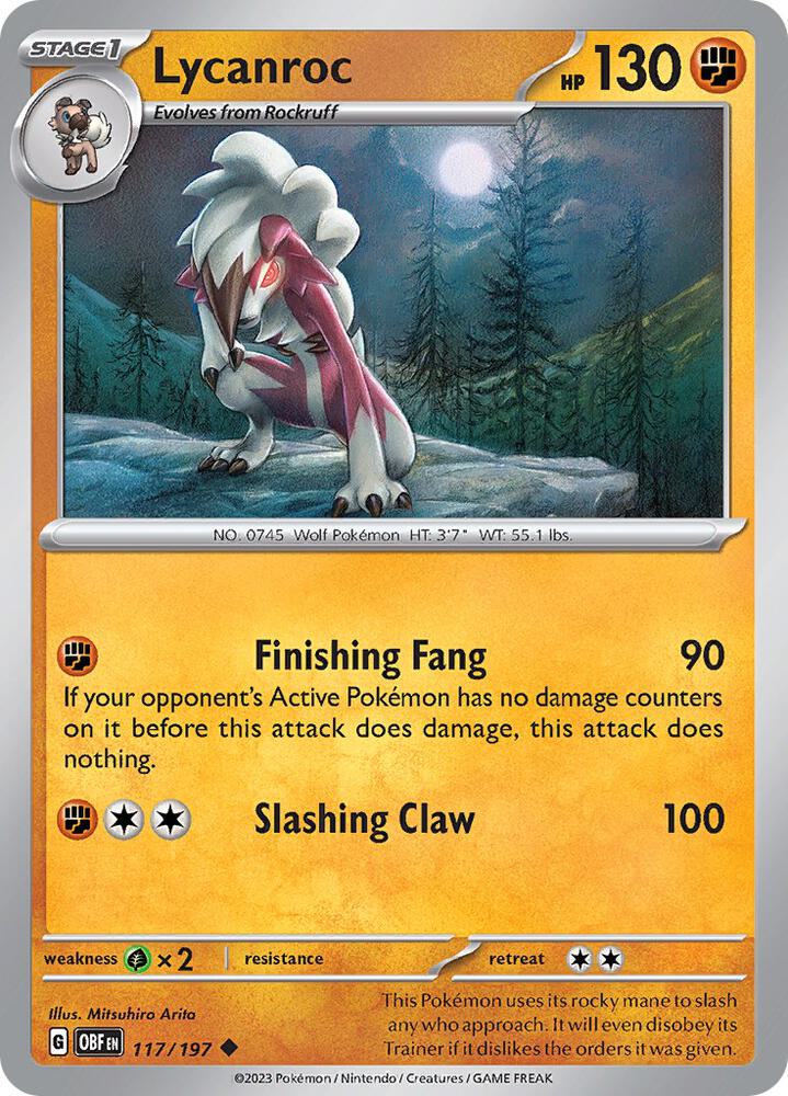 Lycanroc (117/197) [SV03 Obsidian Flames]