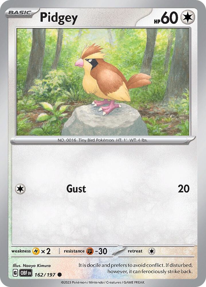 Pidgey (162/197) [SV03 Obsidian Flames]