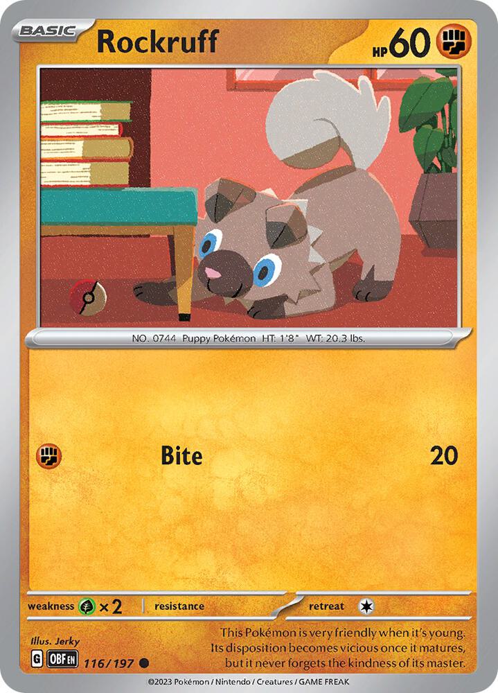 Rockruff (116/197) [SV03 Obsidian Flames]
