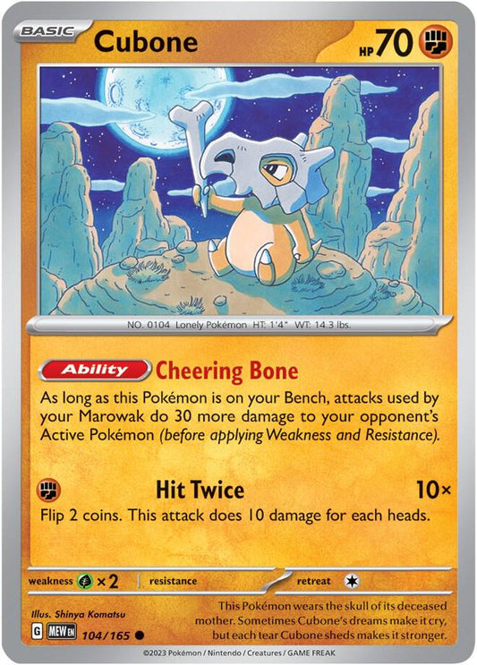 Cubone (104/165) [SV Scarlet and Violet 151]