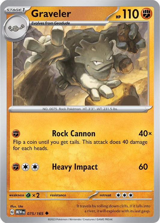Graveler (075/165) [SV Scarlet and Violet 151]