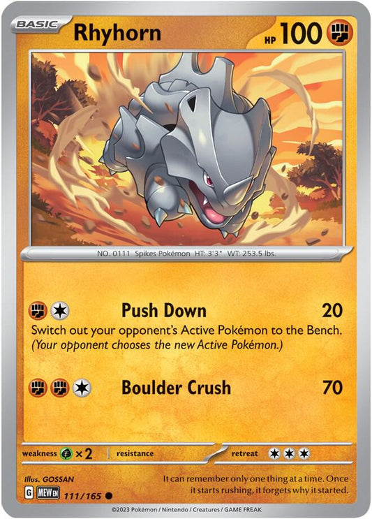 Rhyhorn (111/165) [SV Scarlet and Violet 151]
