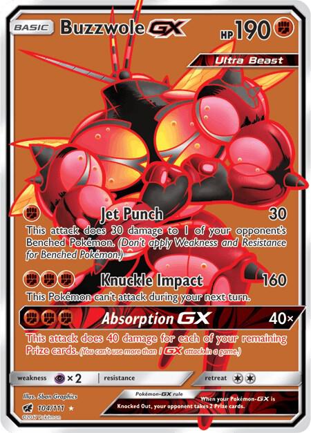 Buzzwole GX (Full Art) (104/111) [SM Crimson Invasion]