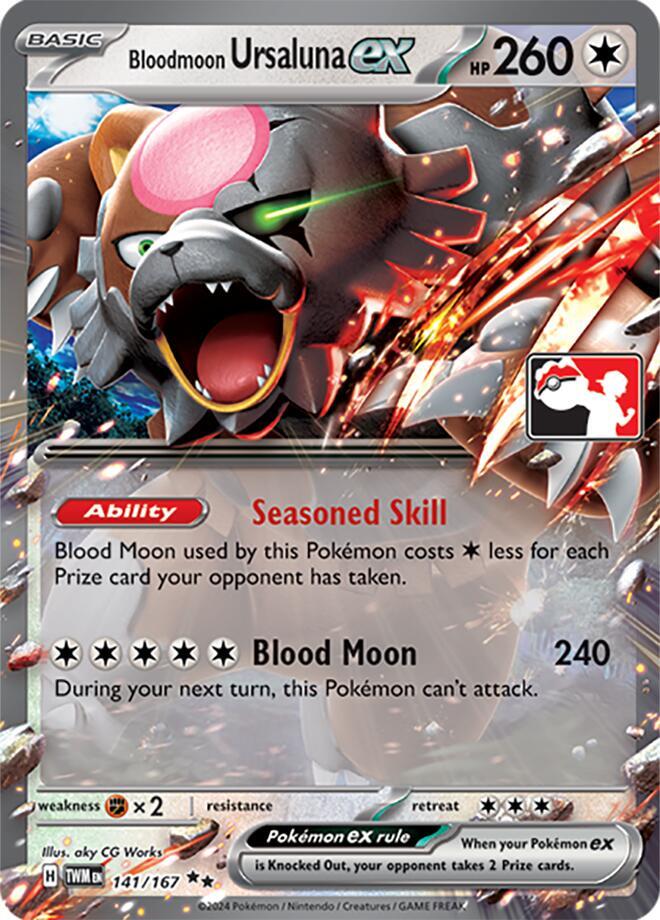 Bloodmoon Ursaluna ex - 141/167 [Prize Pack Series Cards]