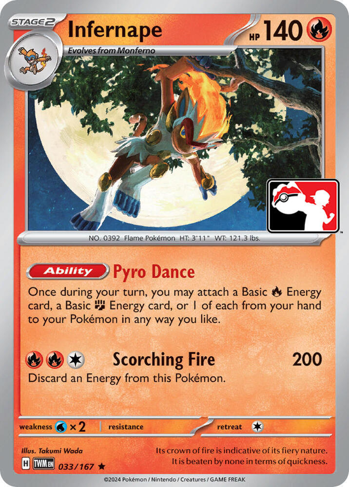 Infernape - 033/167 [Prize Pack Series Cards]
