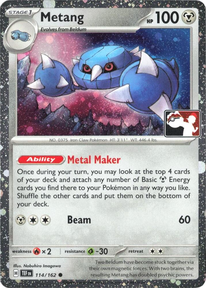 Metang - 114/162 (Cosmos Holo) [Prize Pack Series Cards]