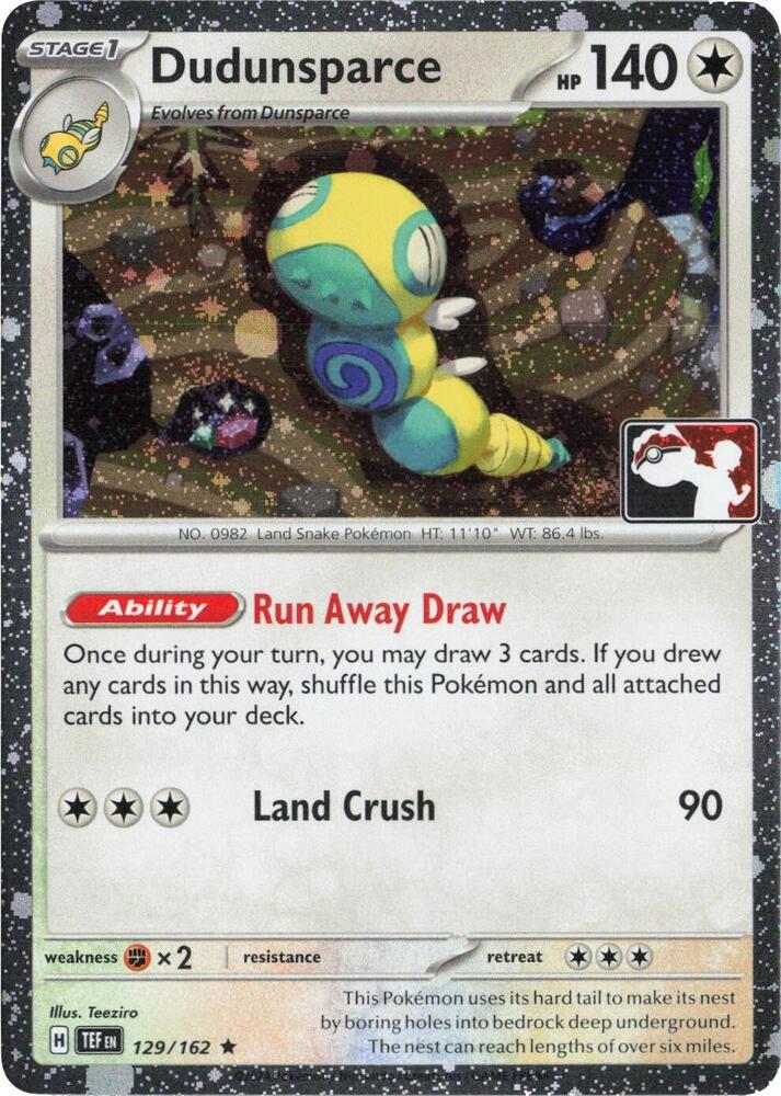 Dudunsparce - 129/162 (Cosmos Holo) [Prize Pack Series Cards]