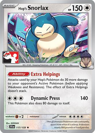 Hop's Snorlax - 117/159 [Prize Pack Series Cards]