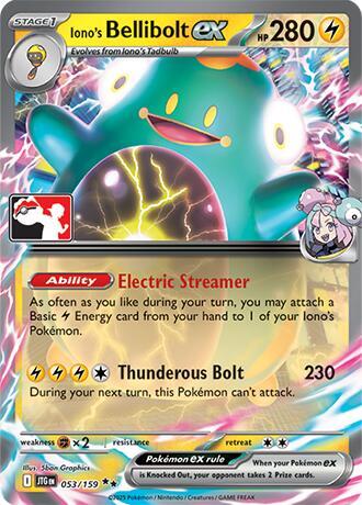 Iono's Bellibolt ex - 053/159 [Prize Pack Series Cards]