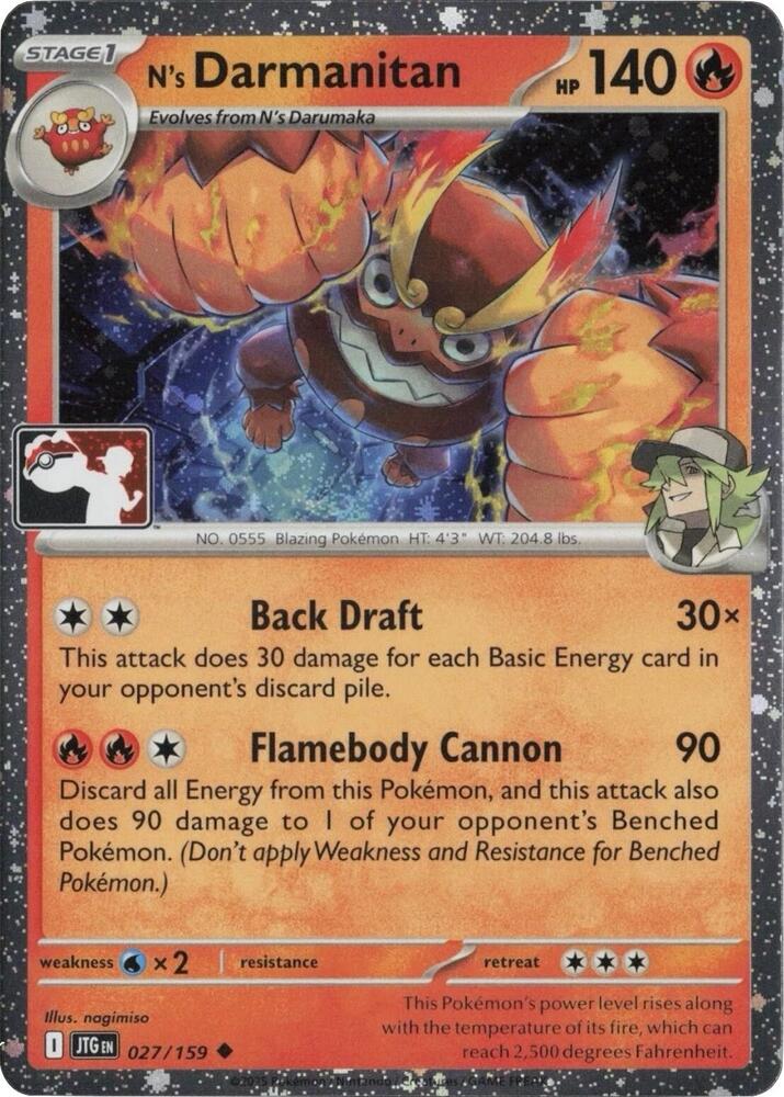 N's Darmanitan - 027/159 (Cosmos Holo) [Prize Pack Series Cards]
