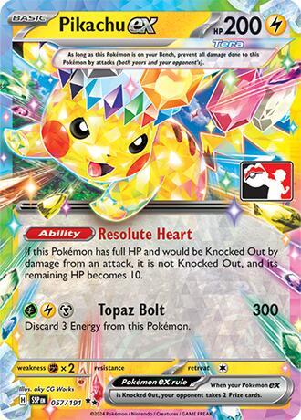 Pikachu ex - 057/191 [Prize Pack Series Cards]