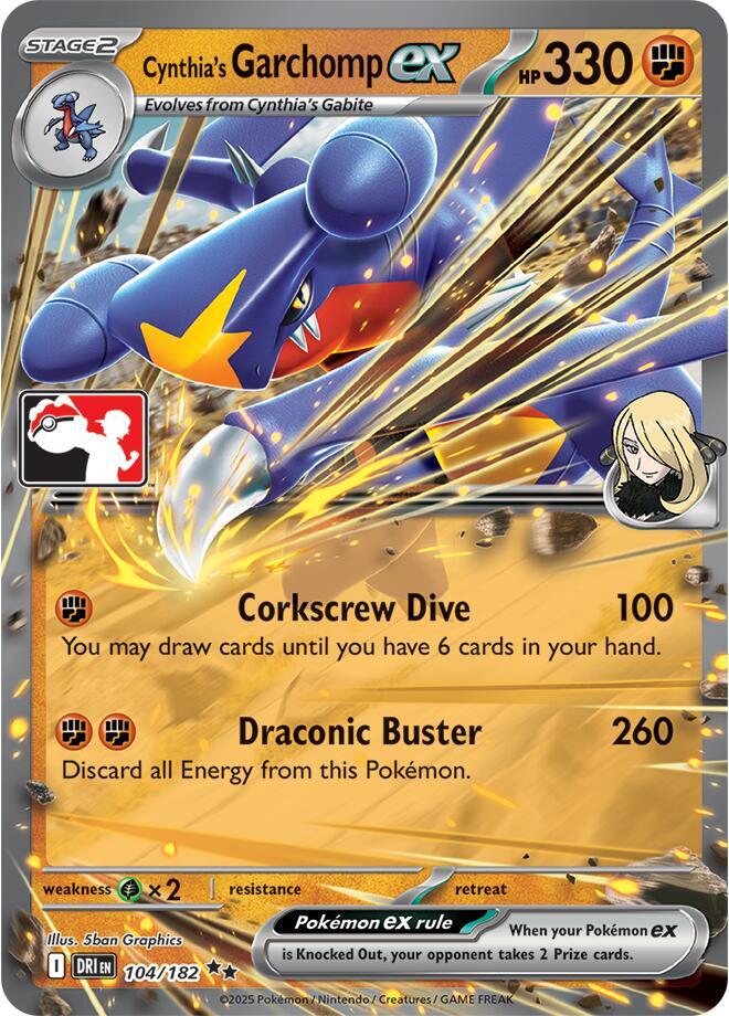 Cynthia's Garchomp ex - 104/182 [Prize Pack Series Cards]